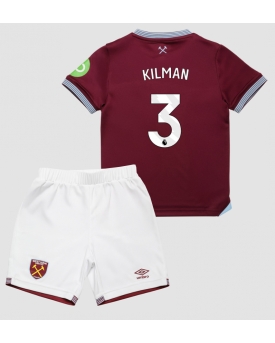 West Ham United Max Kilman #3 Maglia Gara Casa Repliche 2025-26 Bambino Maniche Corte West Ham United Max Kilman #3 Maglia Gara Casa Repliche 2025-26 Bambino Maniche Corte